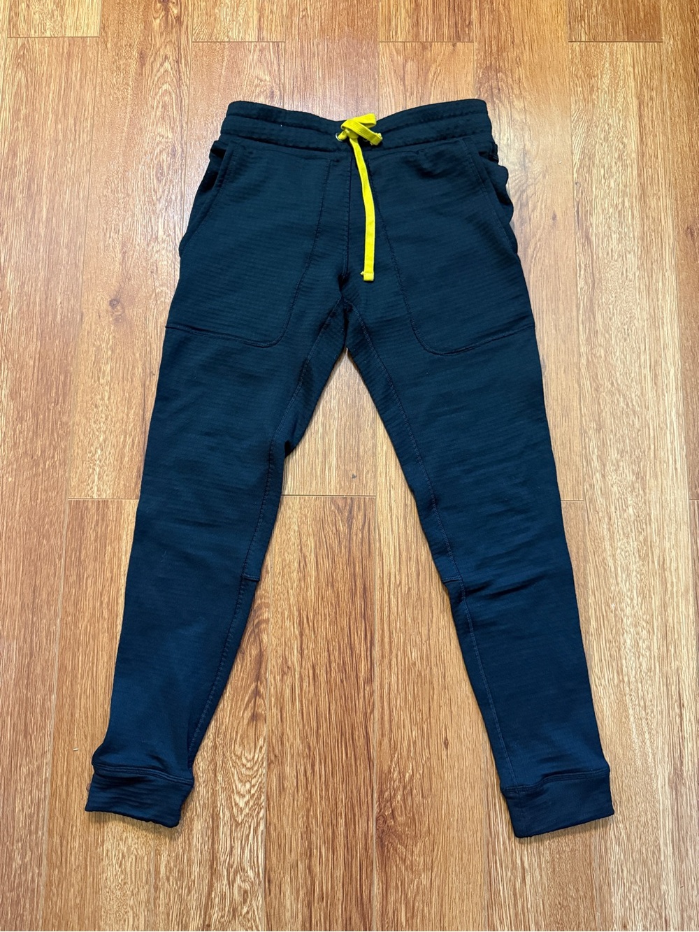 Black Fayettechill Joggers with Yellow Drawstring Mens XS